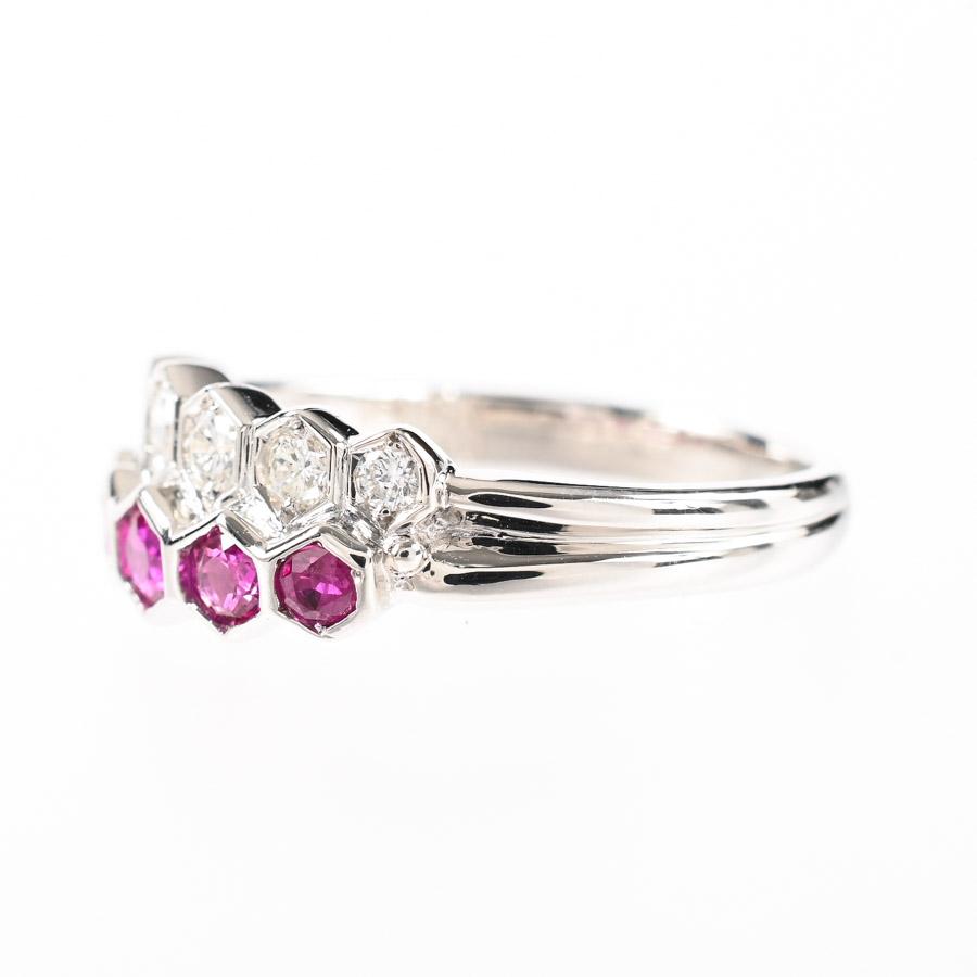 ルビー リング  ルビー0.61ct ダイヤ0.18ct 11号 5.0g レディース 中古A品の画像