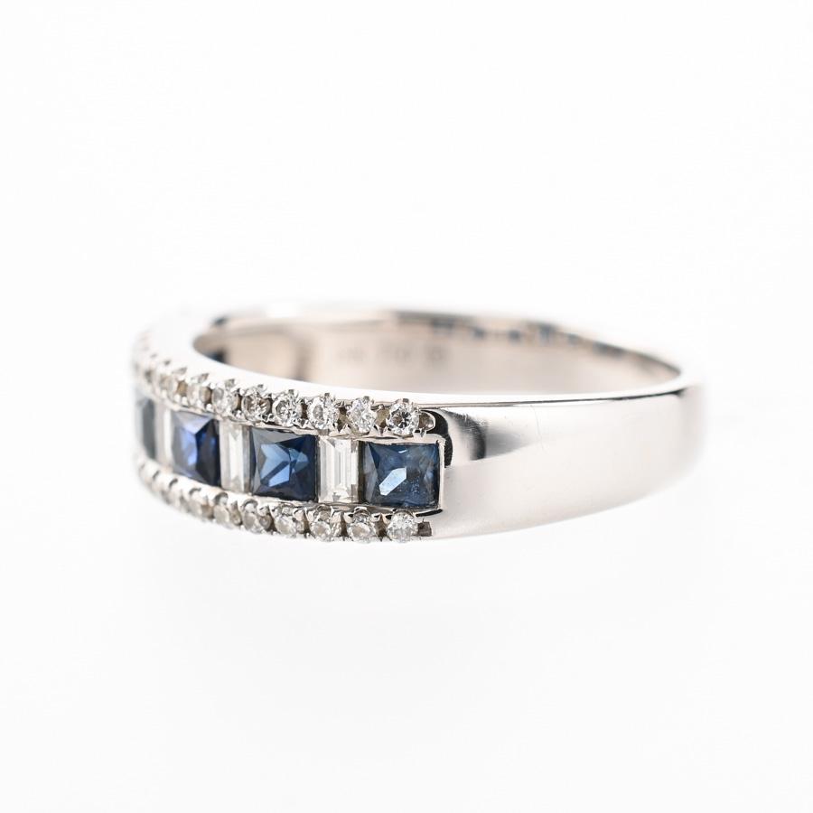 サファイア リング  サファイア0.63ct ダイヤ0.35ct 9号 3.5g レディース 中古A品の画像