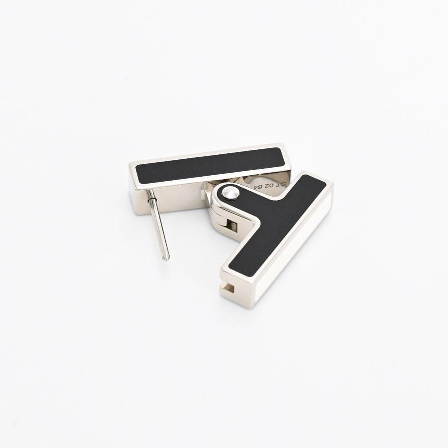 HERMES（エルメス） シングルピアス H ピアス ブラック/ホワイト ユニ