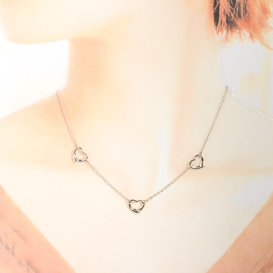 TIFFANY&Co.（ティファニー） オープンハート トリプル ネックレス 