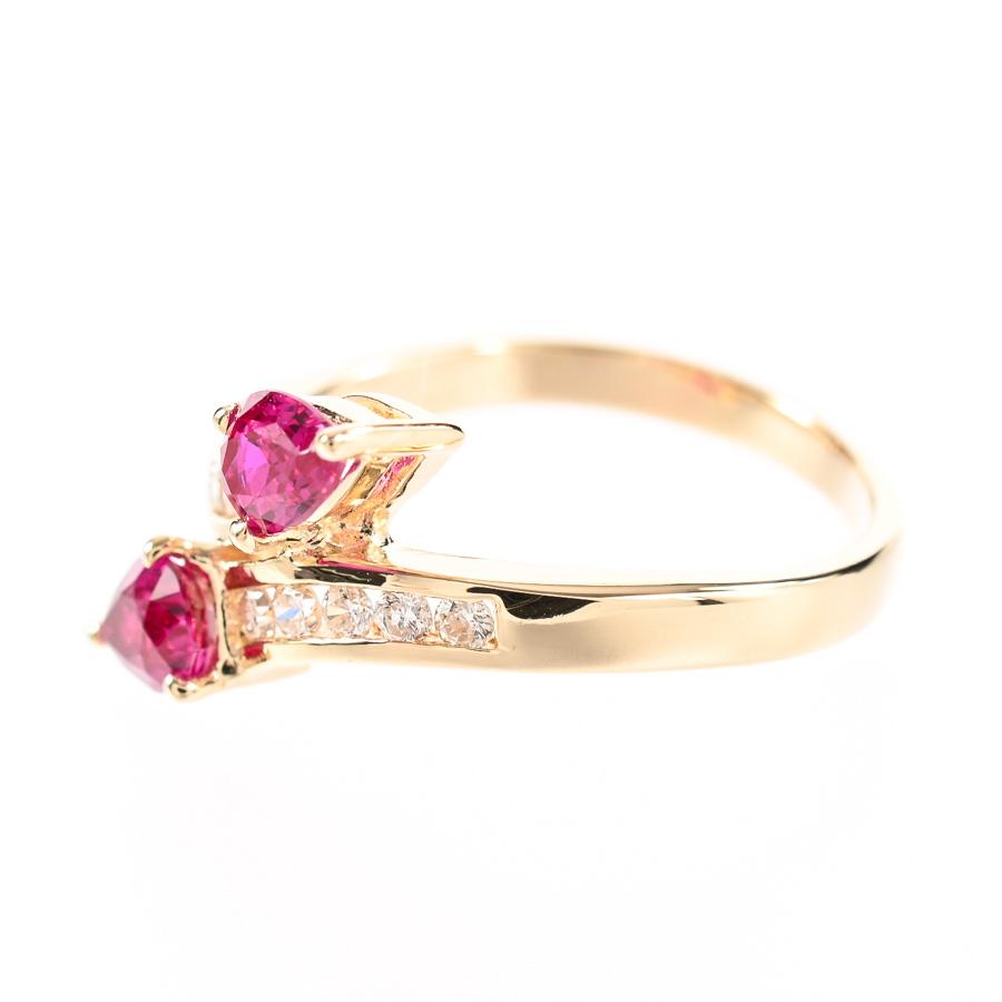 ルビー リング  ルビー0.79ct ダイヤ0.18ct 8.5号 2.9g レディース 中古A品の画像