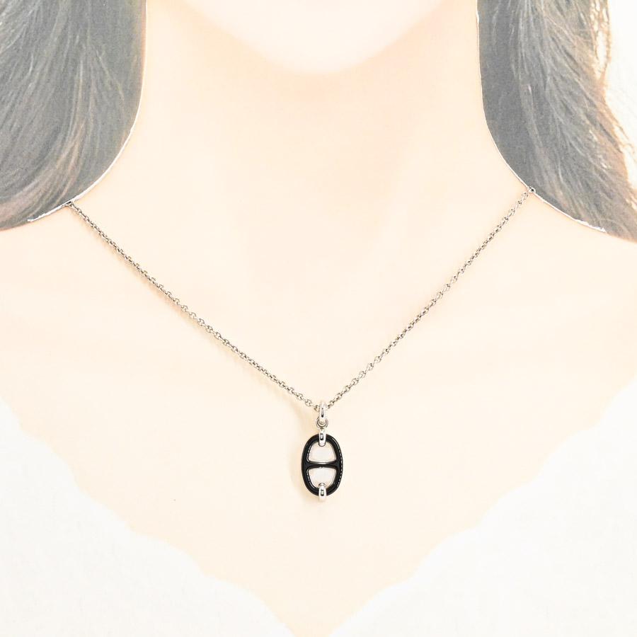 エルメス ミニマイヨンPM ネックレス   ブラック ユニセックス  中古A品の画像