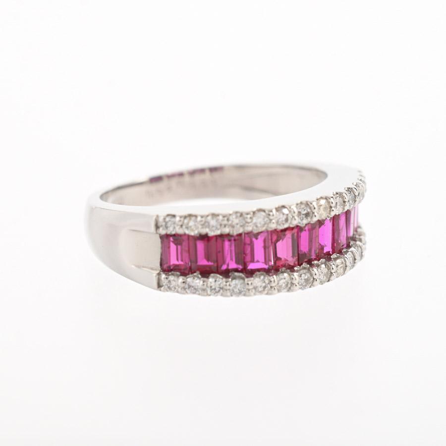 ルビー リング  ルビー0.92ct ダイヤ0.3ct 12号 5.7g レディース 中古A品の画像