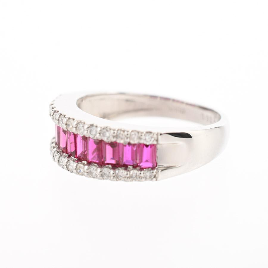 ルビー リング  ルビー0.92ct ダイヤ0.3ct 12号 5.7g レディース 中古A品の画像