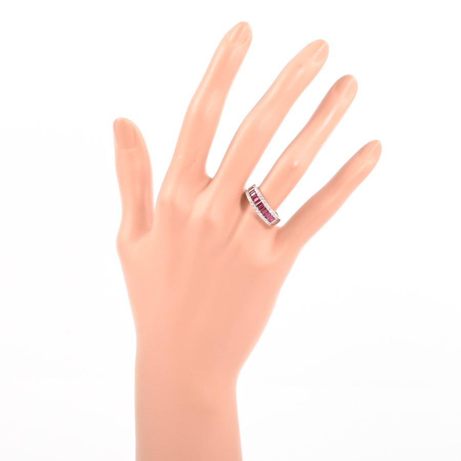 ルビー リング  ルビー0.92ct ダイヤ0.3ct 12号 5.7g レディース 中古A品の画像