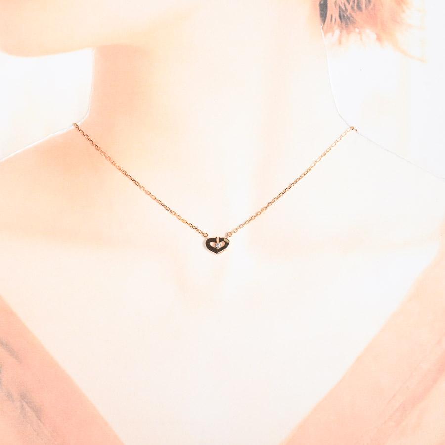 カルティエ Cハート ネックレス   レディース 中古A品の画像