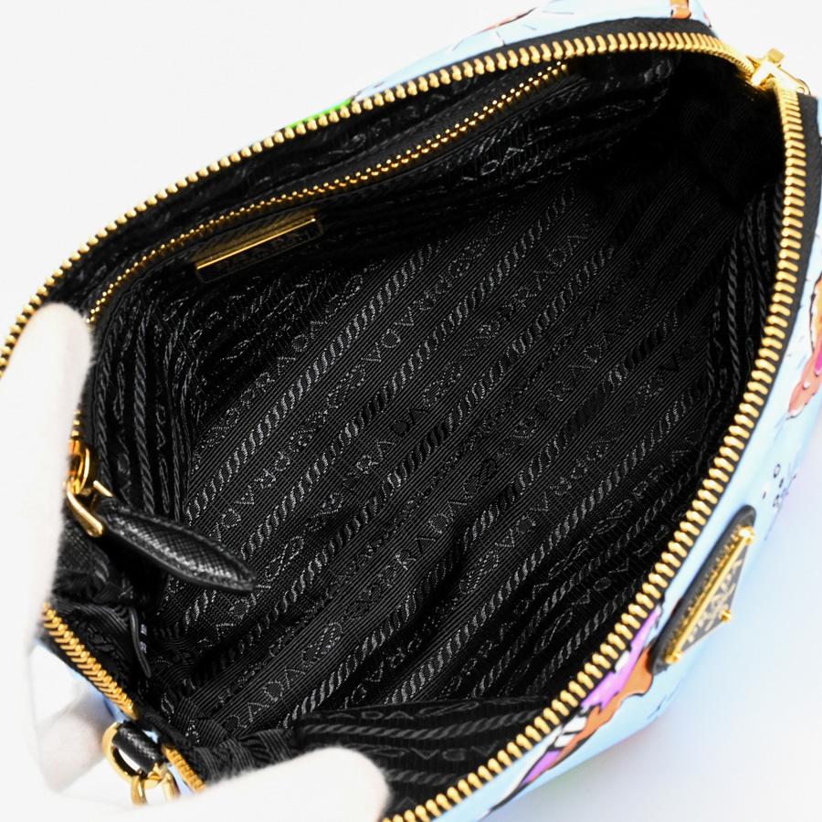 プラダ コスメティックポーチ ポーチ  1NS693 ライトブルー レディース  中古A品の画像