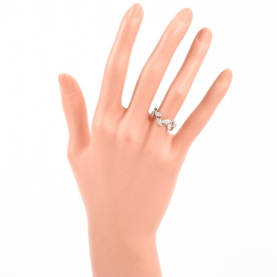ティファニー　オリーブリーフダイヤモンドリング　9号　Ꮶ18ホワイトゴールド TIFFANY&Co.（ティファニー） オリーブリーフ リング 9号 レディース