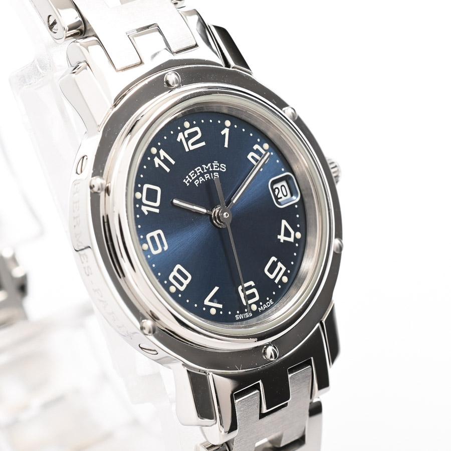 エルメス クリッパー 腕時計 CL4.210  ブルー レディース 中古A品の画像