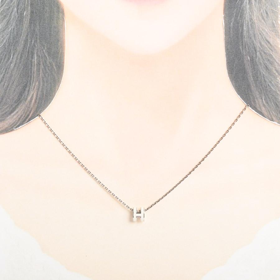 エルメス ミニポップH ネックレス   ホワイト ユニセックス  中古A品の画像