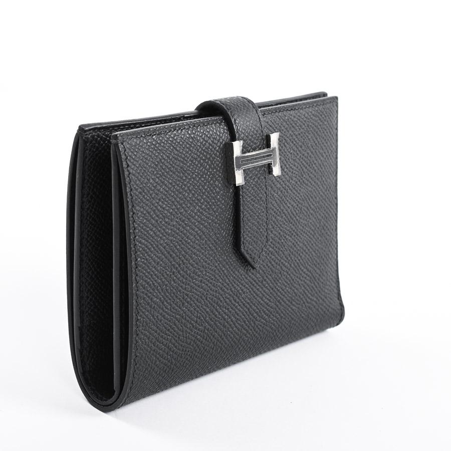 HERMES（エルメス） ベアンコンパクト ミディアムウォレット ブラック 
