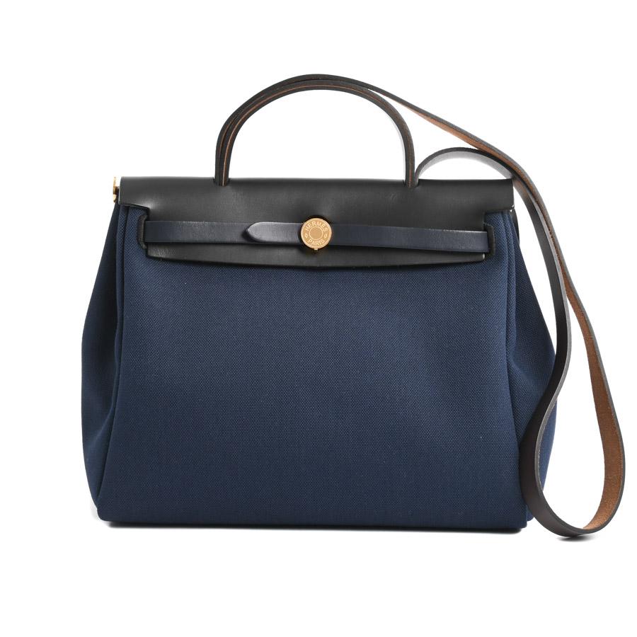 HERMES（エルメス） エールバッグジップPM ハンドバッグ ネイビー 