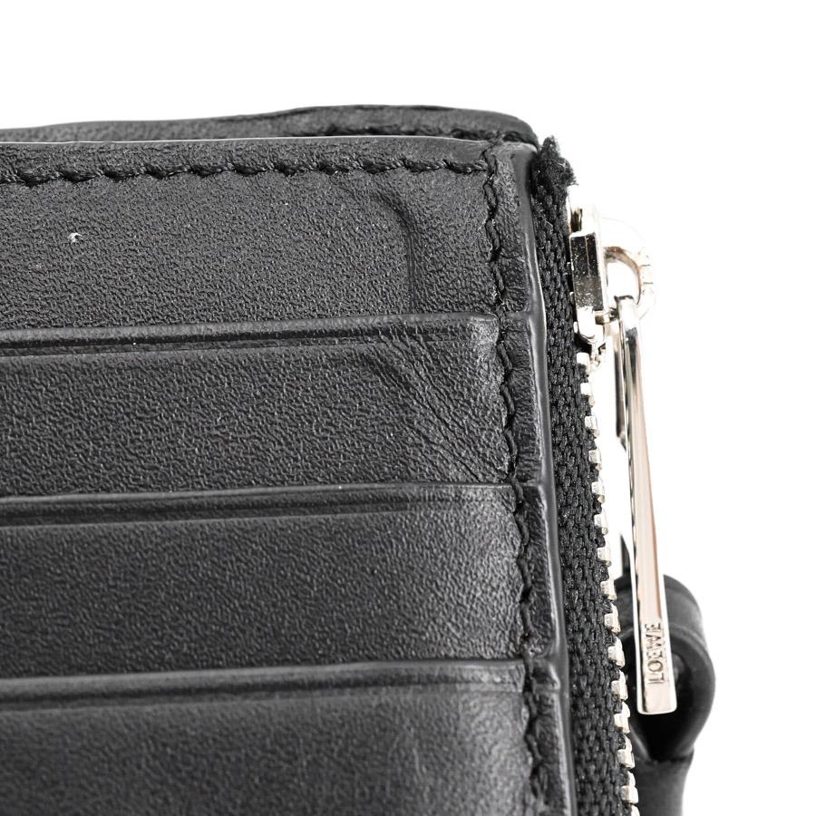【美品】ロエベ LOEWE 2つ折り財布 エッジスリム パズル　ブラック 黒 LOEWE（ロエベ） パズルエッジスリムコンパクトウォレット 二つ折財布