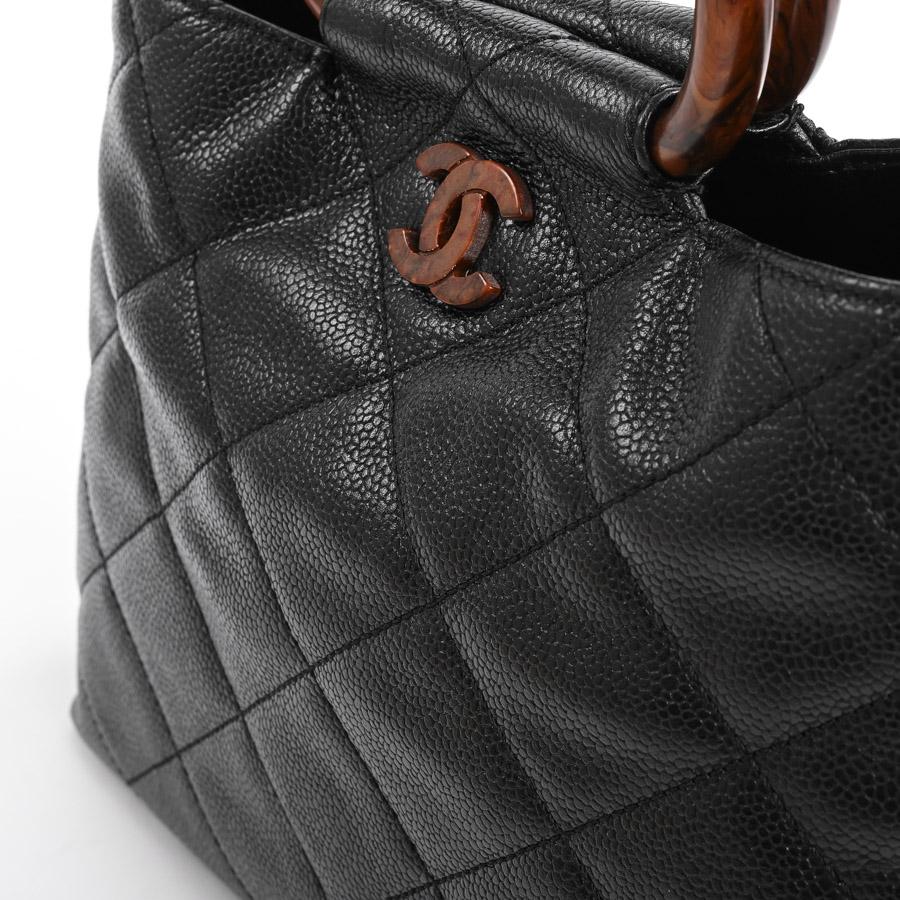 CHANEL（シャネル） ウッドハンドルバッグ ハンドバッグ ブラック 
