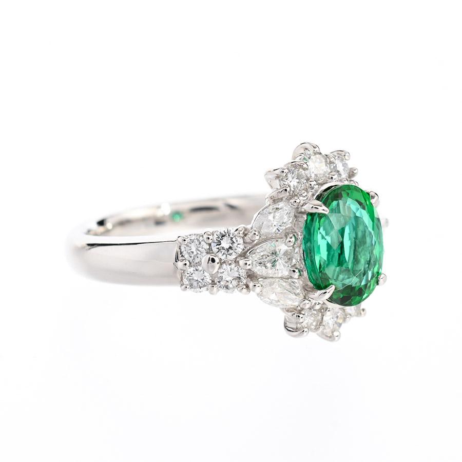 ブラジル産 パライバトルマリン1.97ct/ダイヤ0.98ct 17号 9.3g レディース 中古A品_1