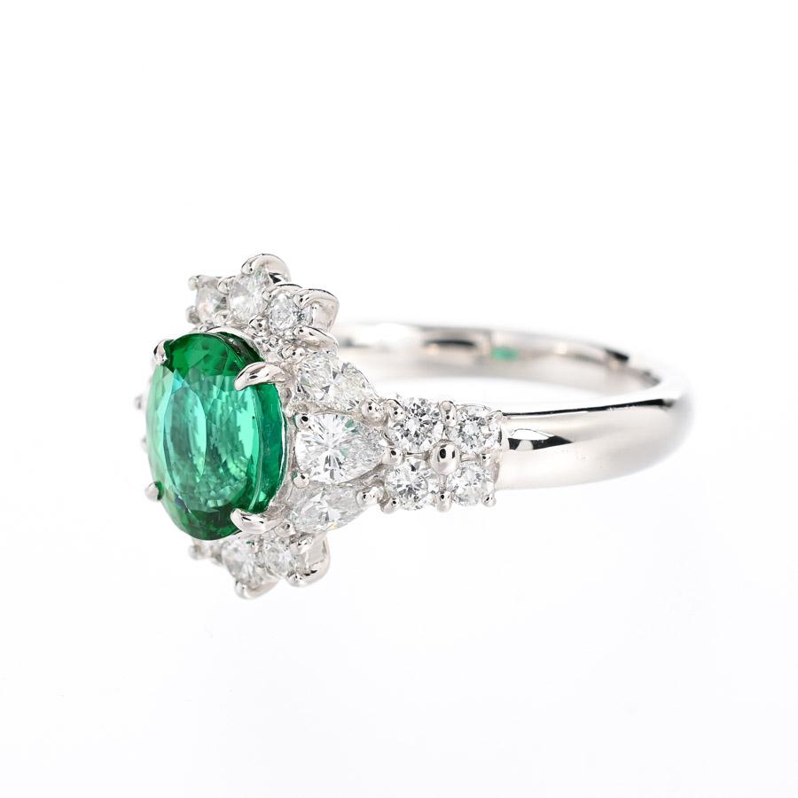 ブラジル産 パライバトルマリン1.97ct/ダイヤ0.98ct 17号 9.3g レディース 中古A品_2