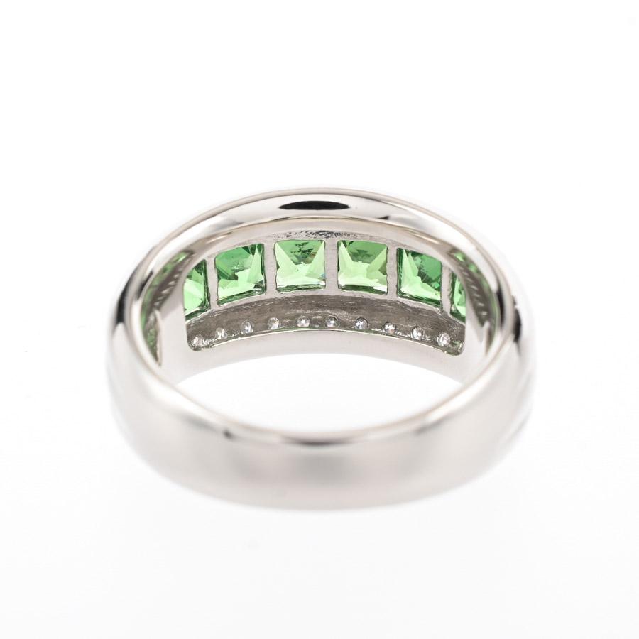 グリーンガーネット リング グリーンガーネット1.38ct ダイヤ0.2ct 11.5号 10.8g レディース 中古A品_3