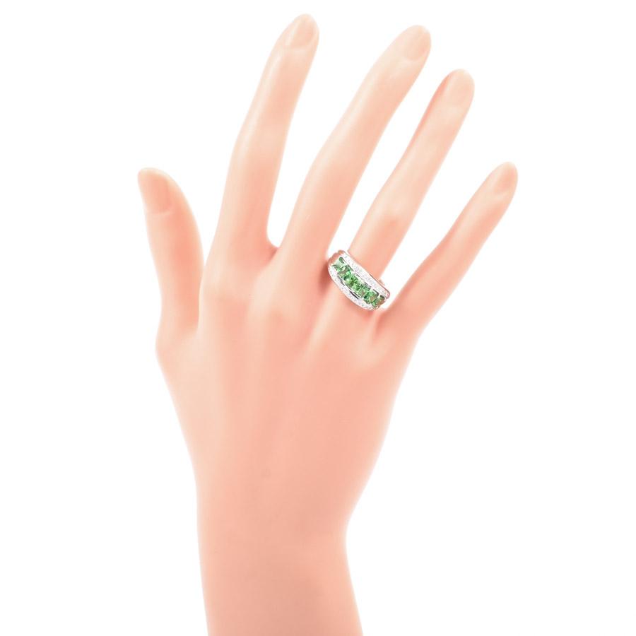 グリーンガーネット リング グリーンガーネット1.38ct ダイヤ0.2ct 11.5号 10.8g レディース 中古A品_5