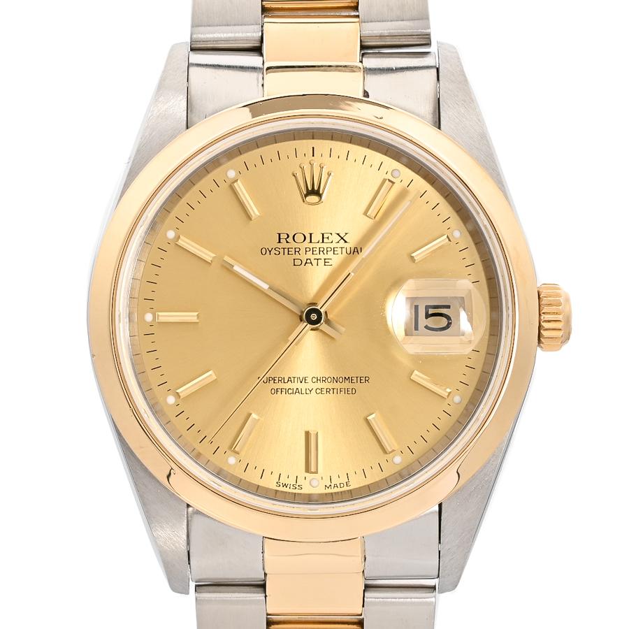 ROLEX ロレックス ウォッチ パーペチュアル デイト 時計 15203 腕時計_x000D_
 K18イエローゴールド K18YG/ステンレス シャンパン 自動巻き ボーイズ【中古】432 ROLEX（ロレックス） オイスターパーペチュアルデイト 腕時計 15203 P