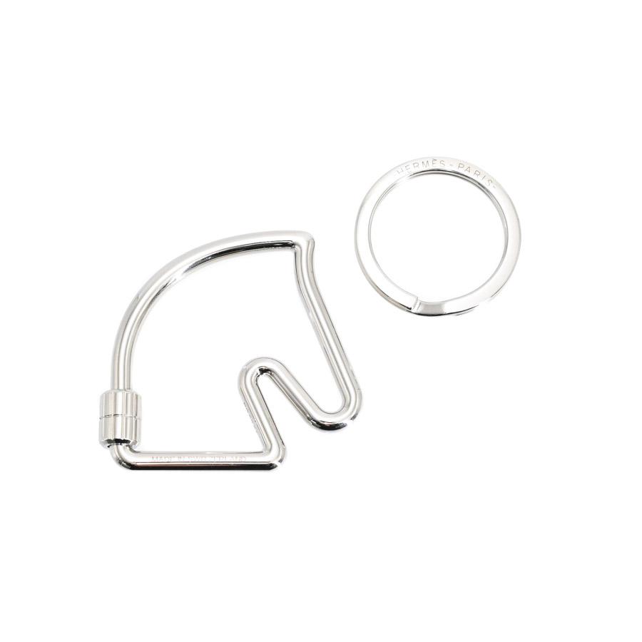 【美品】HERMES エルメス シュバル キーリング キーホルダー シルバー HERMES（エルメス） シュバルキーホルダー キーホルダー シルバー ユニ
