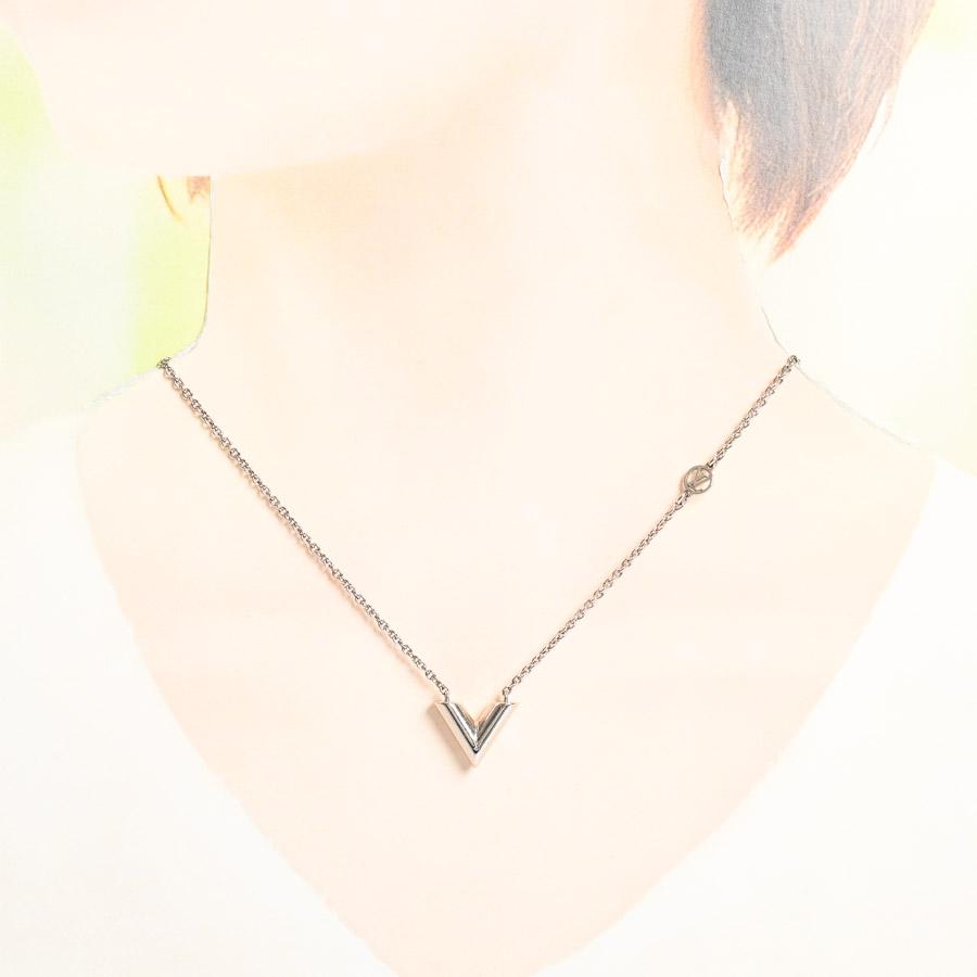 【ほぼ未使用】 ルイヴィトン エセンシャルV シルバーネックレス LOUIS VUITTON（ルイ・ヴィトン） エセンシャルV ネックレス M63197