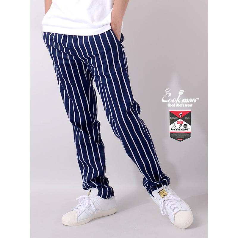 Cookman クックマン シェフパンツ バーテンダーパンツ メンズ レディース Bartenders Pants Stripe スリムフィット タイトストレート ストライプ 231 231 Rodeo Bros 通販 Yahoo ショッピング