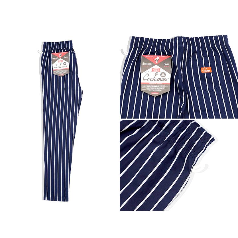 COOKMAN クックマン シェフパンツ バーテンダーパンツ メンズ レディース Bartenders Pants Stripe スリムフィット  タイトストレート ストライプ 231-01865 :231-01865:RODEO BROS - 通販 - Yahoo!ショッピング