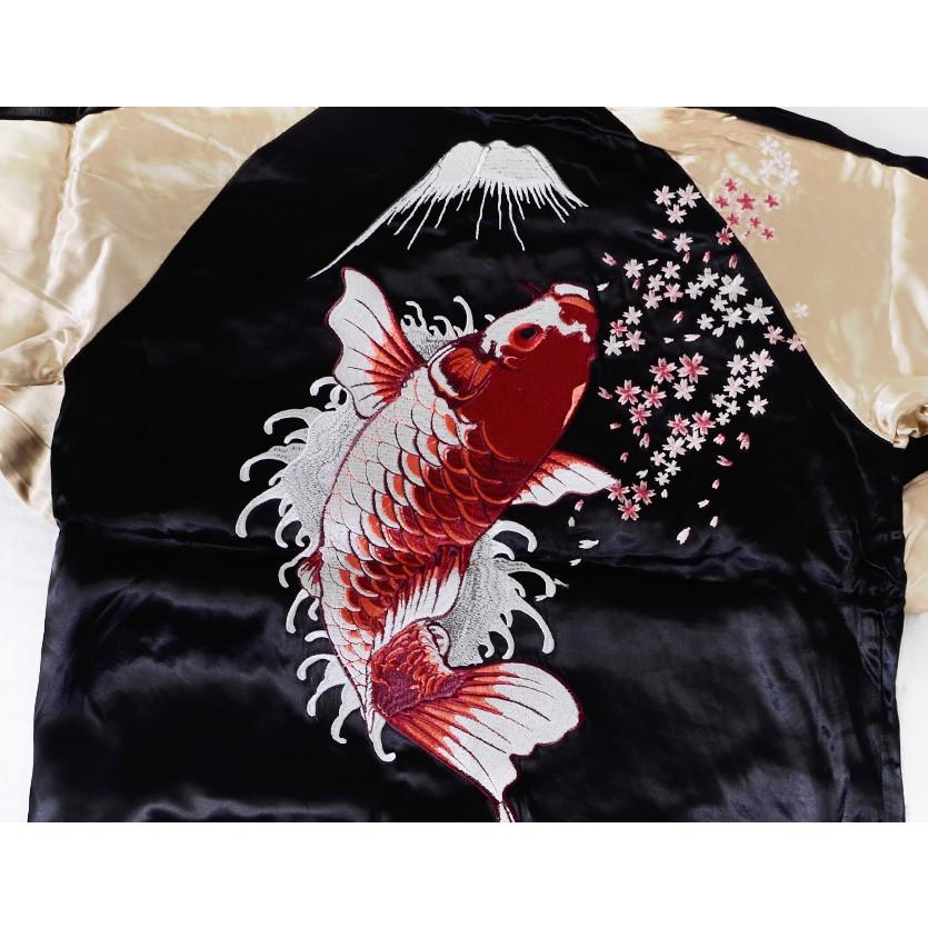 ジャパネスク 和柄 スカジャン メンズ レディース 跳ね鯉 鯉 カープ
