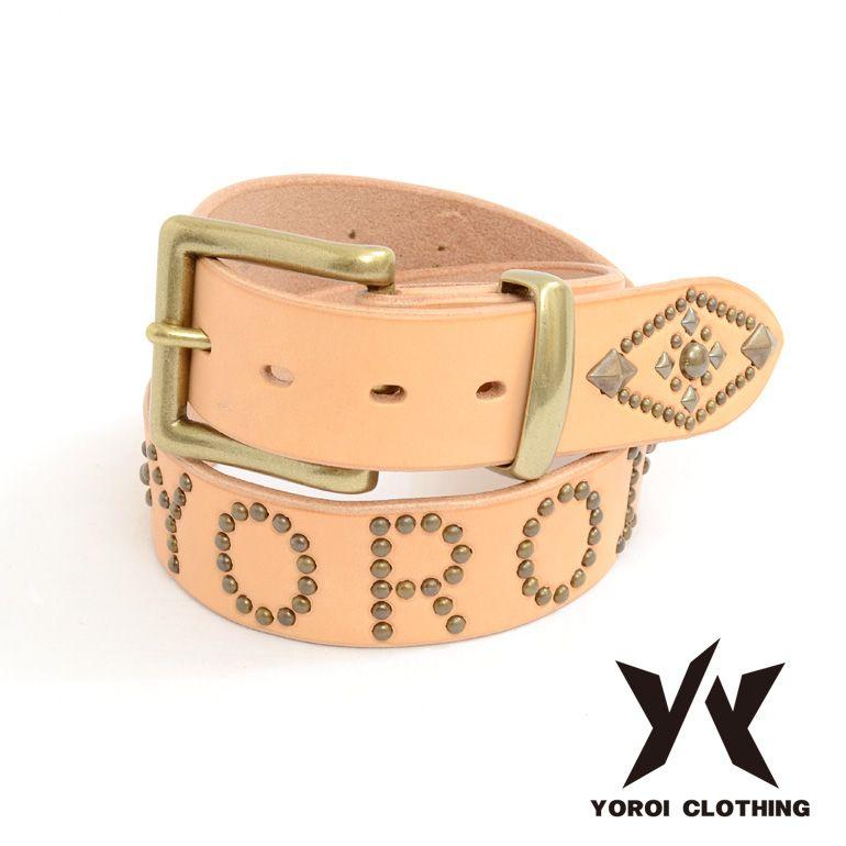 YOROI スタッズ ベルト メンズ 本革 牛革 レザー 鎧 461-929t YOROI スタッズ ベルト メンズ 本革 牛革 レザー 鎧 461-929t : RODEO