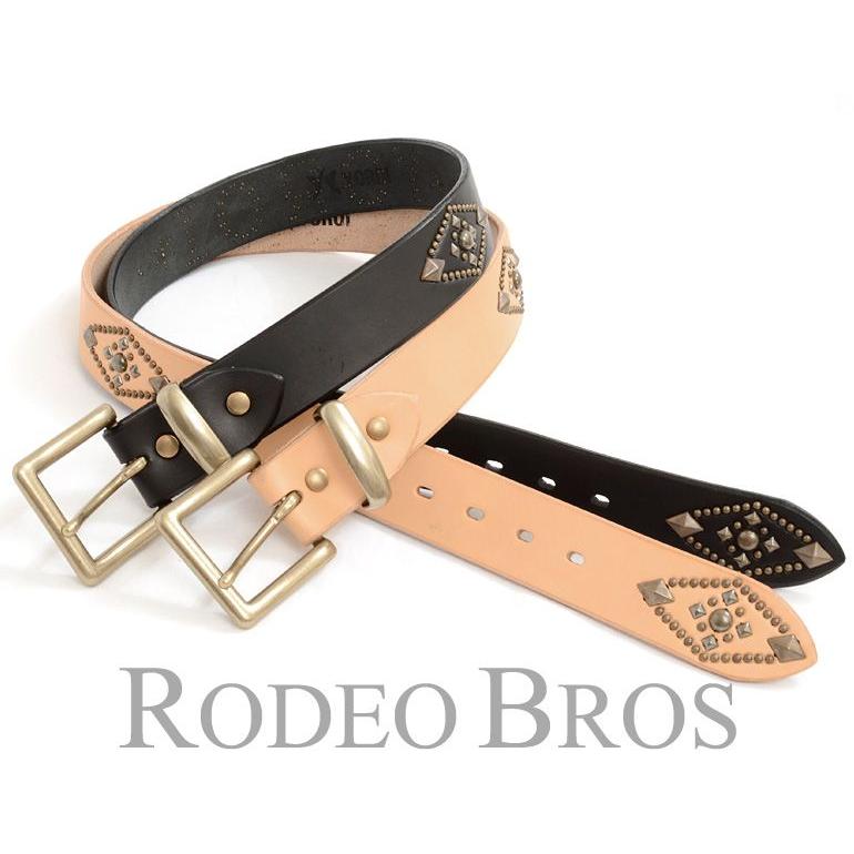 YOROI スタッズ ベルト メンズ 本革 牛革 レザー 鎧 461-929t : RODEO