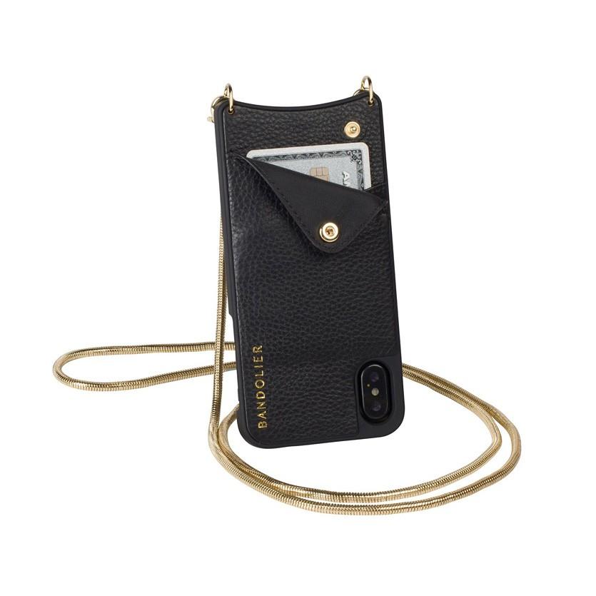 BANDOLIER バンドリヤー iphone アイフォン ケース iphone8 iphonexs iphonexr 6 7 Plus スマホケース  スマホカバー ショルダー 肩掛け BELINDA-BLACK-GOLD