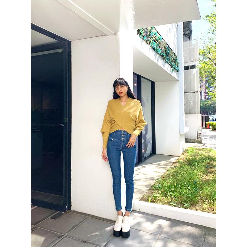 Emoda エモダ デニム 細い ハイウエスト パンツ スキニー スキニーパンツ Elder Nude H W Denim 美脚 Bot Emoda 5 Rodeo Bros 通販 Yahoo ショッピング