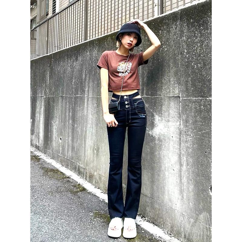 EMODA（エモダ） デニムパンツ レディース サイドオープン ハイ
