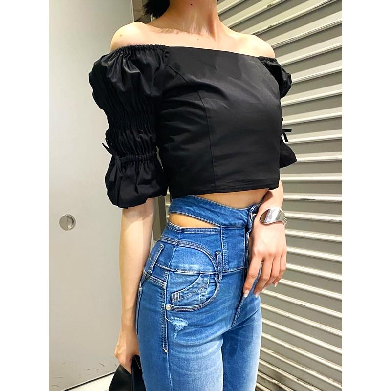 EMODA エモダ デニムパンツ レディース サイドオープン ハイ