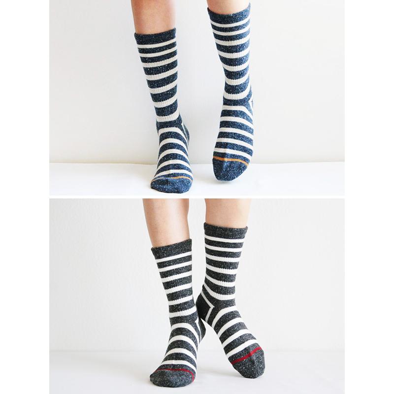 Rasox ラソックス レディース メンズ 靴下 おしゃれ かわいい ブランド コットン ボーダー Ca130cr01 Ca130cr01 Rodeo Bros 通販 Yahoo ショッピング