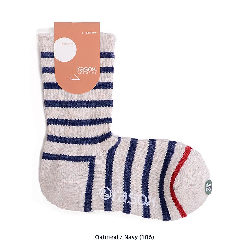 Rasox ラソックス レディース メンズ 靴下 おしゃれ かわいい ブランド コットン ボーダー Ca130cr01 Ca130cr01 Rodeo Bros 通販 Yahoo ショッピング