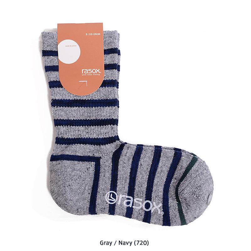 Rasox ラソックス レディース メンズ 靴下 おしゃれ かわいい ブランド コットン ボーダー Ca130cr01 Ca130cr01 Rodeo Bros 通販 Yahoo ショッピング