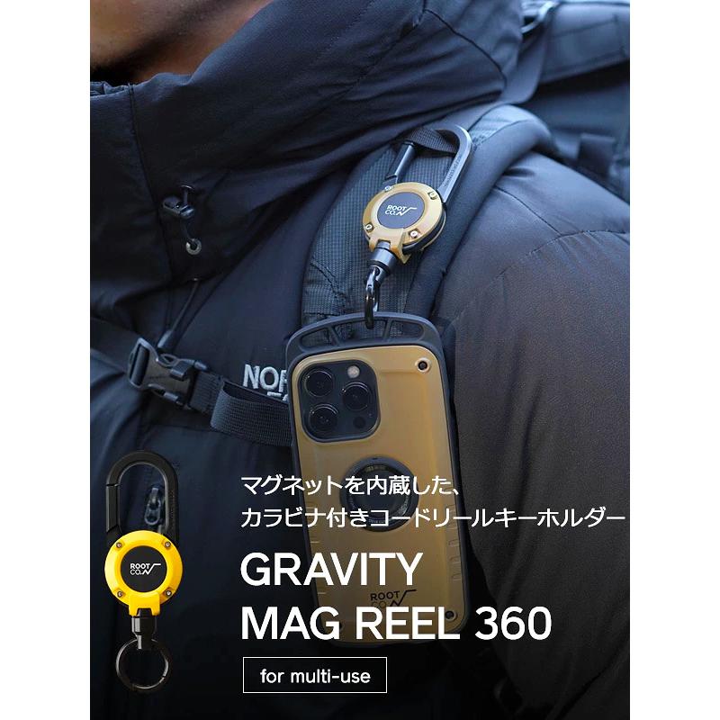 ROOT CO ルートコー マグネット内蔵型 カラビナ キーホルダー GRAVITY MAG REEL 360 アウトドア 落下防止 GMR3｜rodeobros｜02