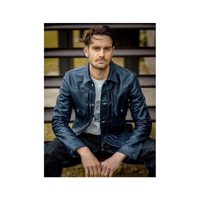 ダブル ヘリックス Double Helix レザージャケット メンズ レディース 本革 ブランド 革ジャン Gold Digger 藍染め ホースハイド 日本製 Gold Digger I Gold Digger I Rodeo Bros 通販 Yahoo ショッピング