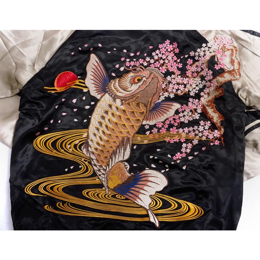SATORI さとり satori 和柄 スカジャン メンズ 桜 鯉 登り鯉 SATORI さとり satori 和柄 スカジャン メンズ 桜 鯉 登り鯉