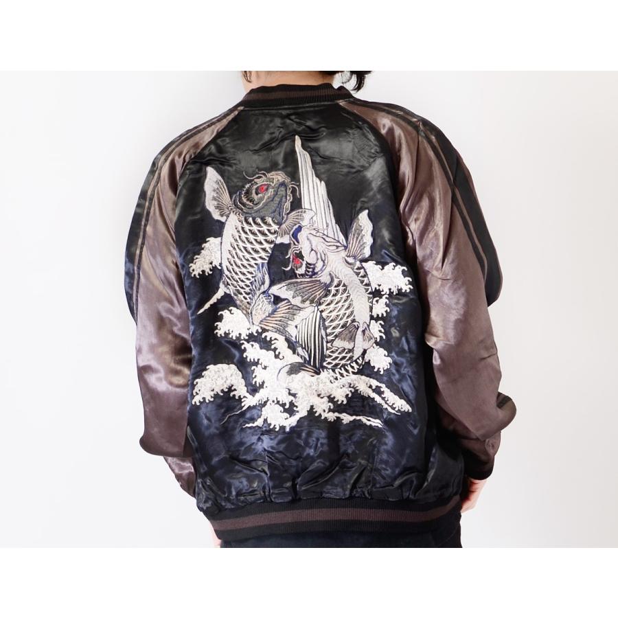 さとり SATORI 和柄 スカジャン メンズ レディース 滝 鯉 登り鯉