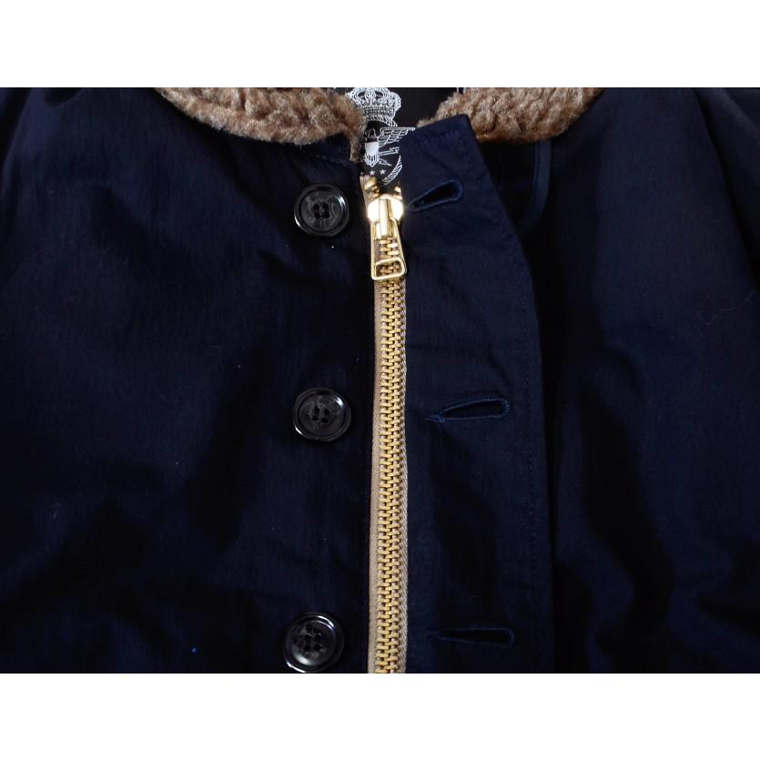 ヒューストン ゴールド HOUSTON GOLD N-1 大きいサイズ 中綿 ジャケット アウター 日本製 ミリタリー デッキジャケット 海軍 NAVY HG005Xの画像