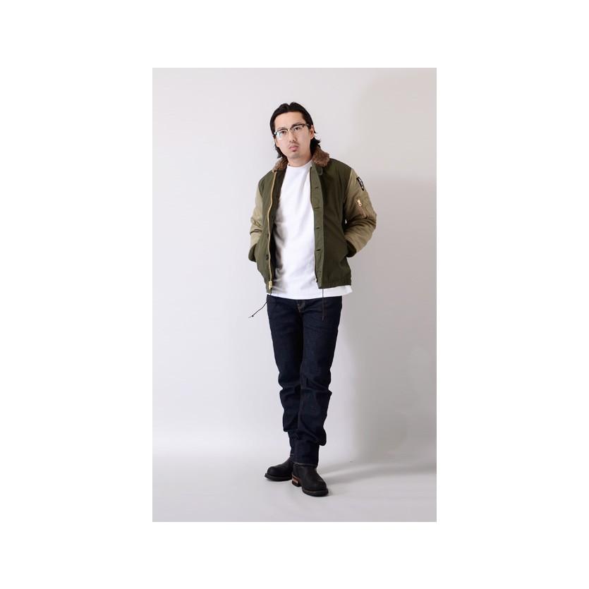 ヒューストン ゴールド HOUSTON GOLD N-1 大きいサイズ 中綿 ジャケット アウター 日本製 デッキジャケット HG005X HOUSTON（ヒューストン） ゴールド HOUSTON GOLD N-1 大きいサイズ