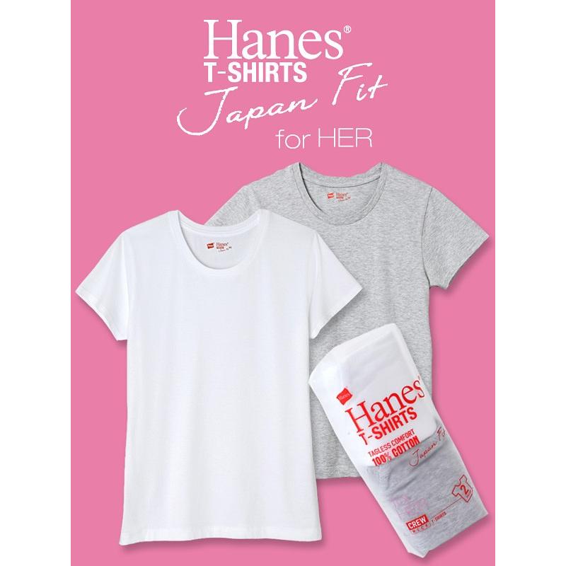 Hanes ヘインズ Tシャツ ジャパンフィット レディース 半袖 無地 Hanes ヘインズ Tシャツ ジャパンフィット レディース 半袖 無地