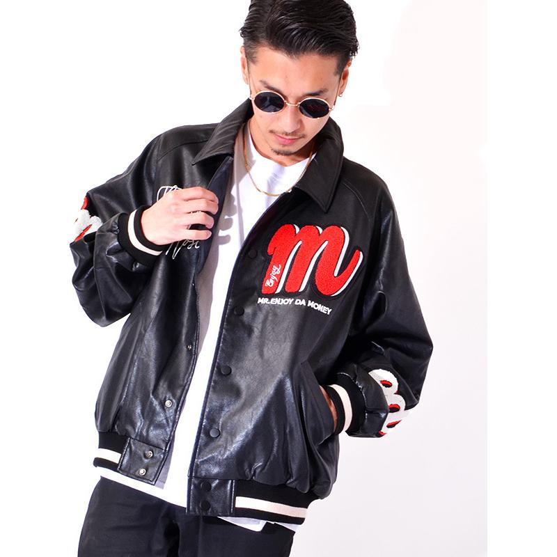 MEDM ウインドブレーカー スタジャン ジャケット スカジャン 赤 LL