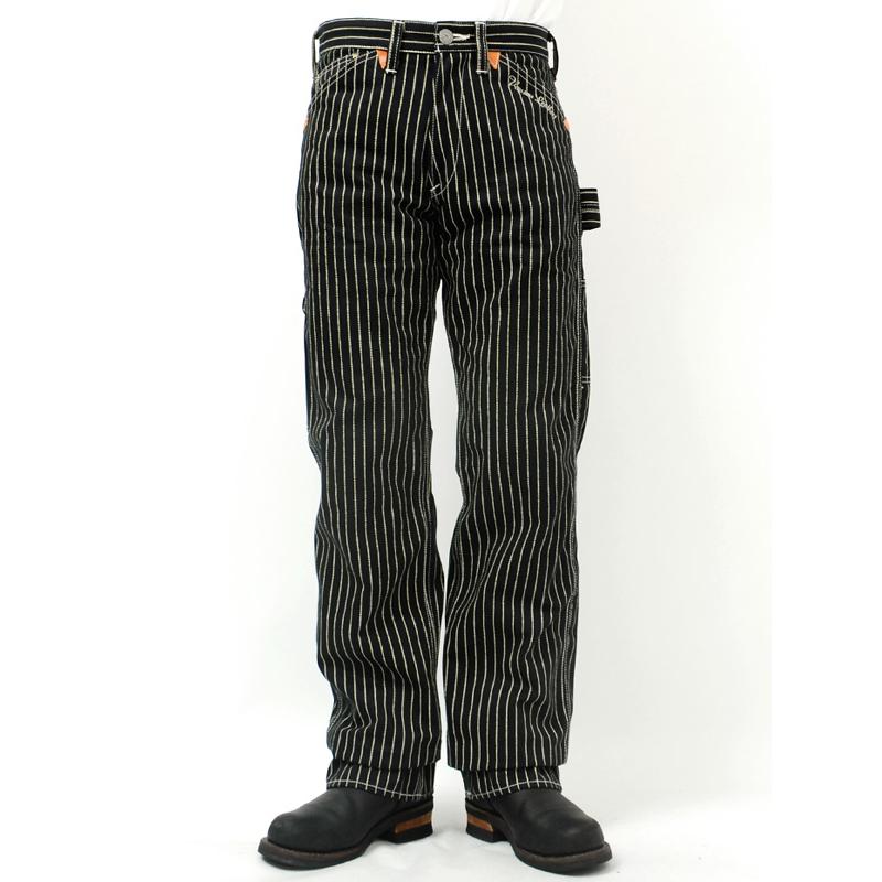 vanson ストライプ ワークパンツ 32 ウォバッシュ ヒッコリー VANSON(バンソン) ヒッコリーワークパンツ / NVBL-404 / 定番