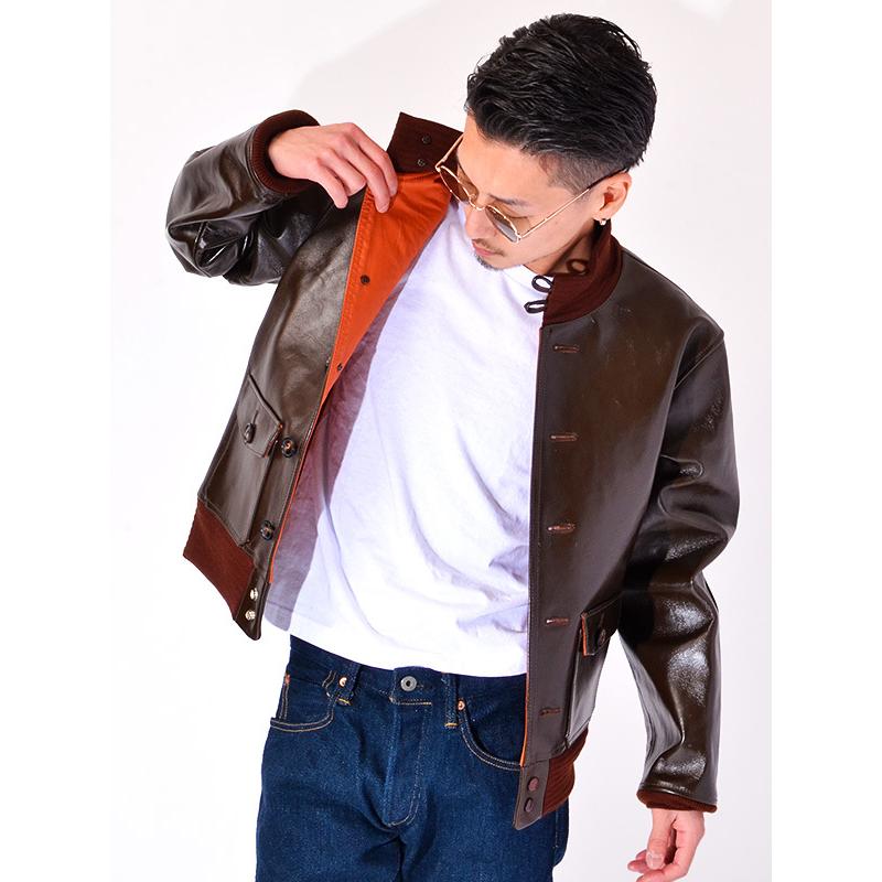 Double Helix ダブル ヘリックス A1 レザージャケット メンズ