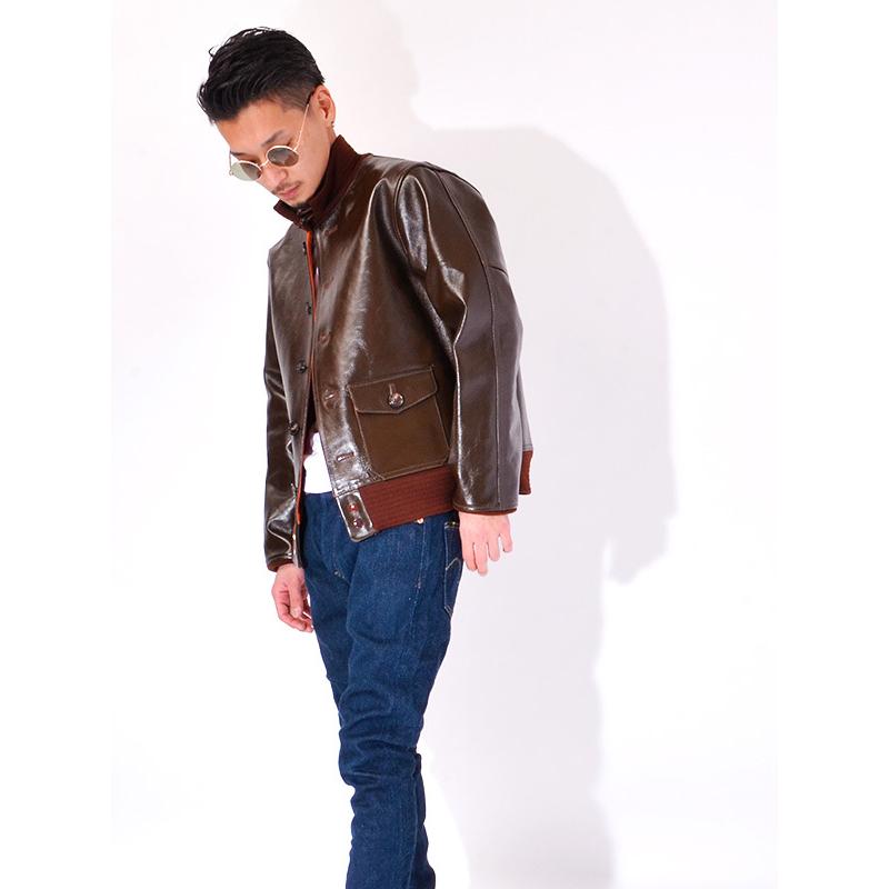 Double Helix ダブル ヘリックス A1 レザージャケット メンズ