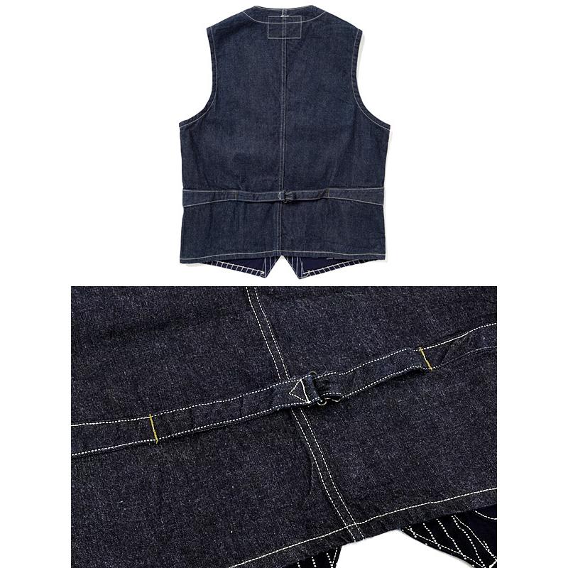 SUGAR CANE シュガーケーン ウォバッシュ ストライプ ベスト メンズ 9oz. WABASH STRIPE WORK VEST SC12654｜rodeobros｜12