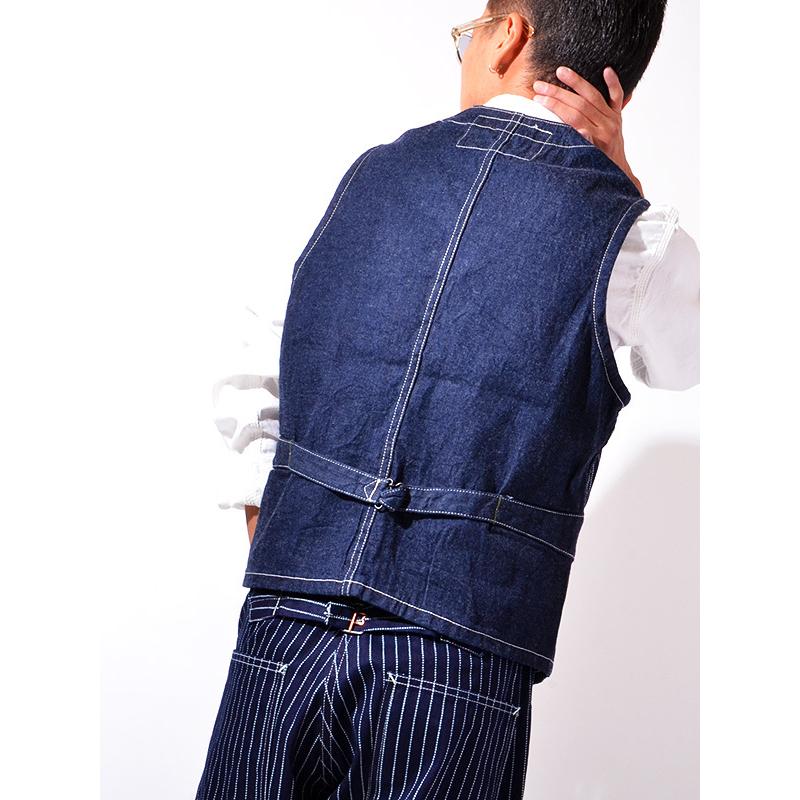 SUGAR CANE シュガーケーン ウォバッシュ ストライプ ベスト メンズ 9oz. WABASH STRIPE WORK VEST SC12654｜rodeobros｜10